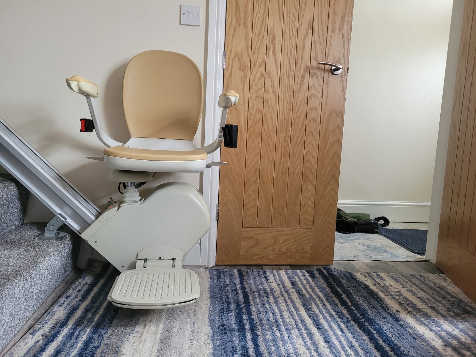 Brooks Acorn Slimline stairlift installed in a South Wales home